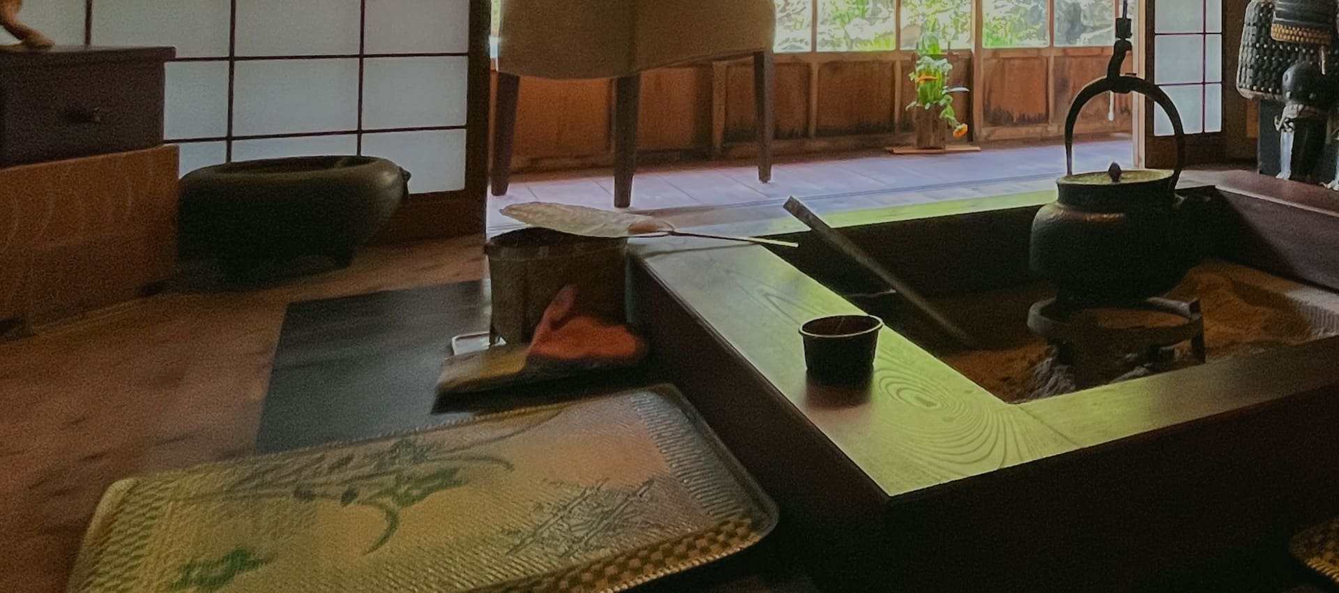 囲炉裏がある居間